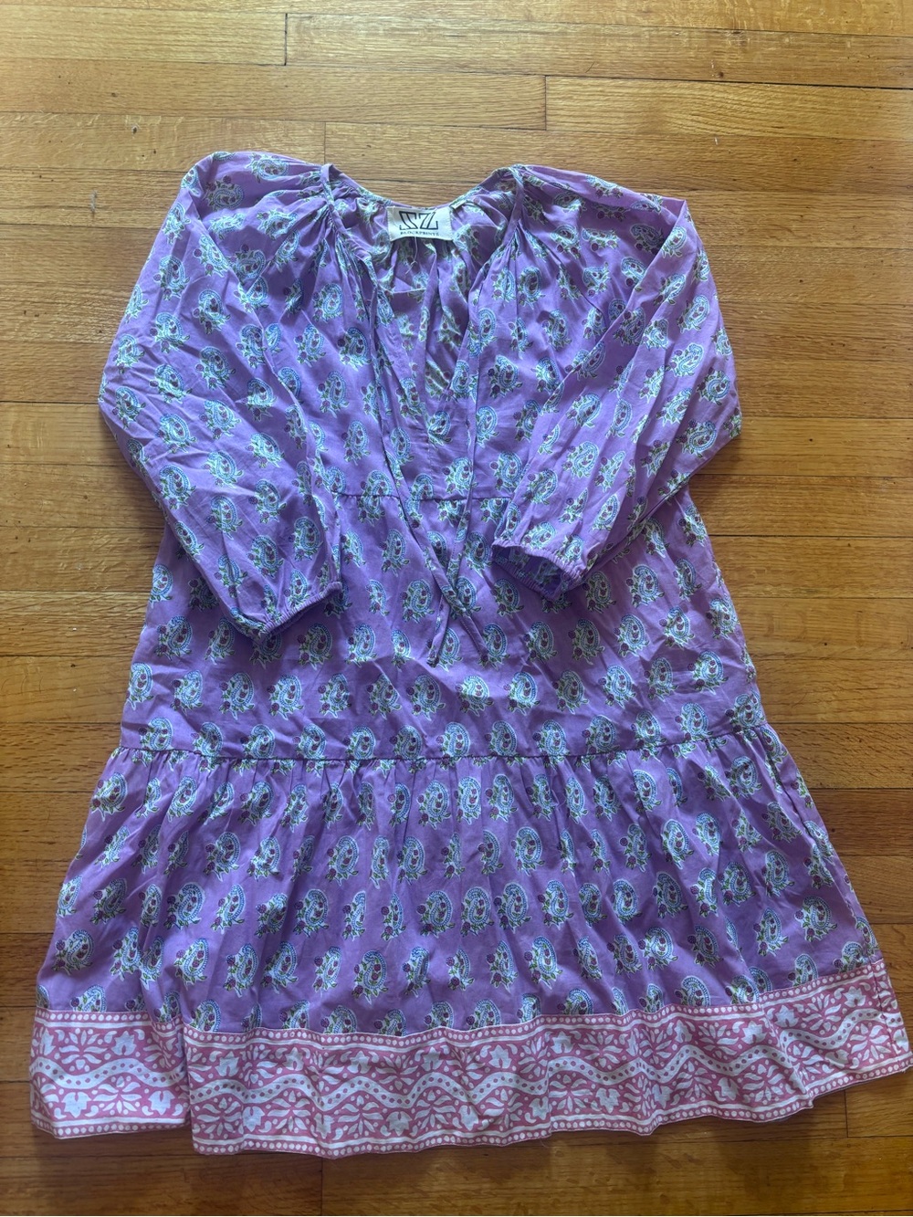 SZ Blockprints - beach coverup / tunic - sz medium